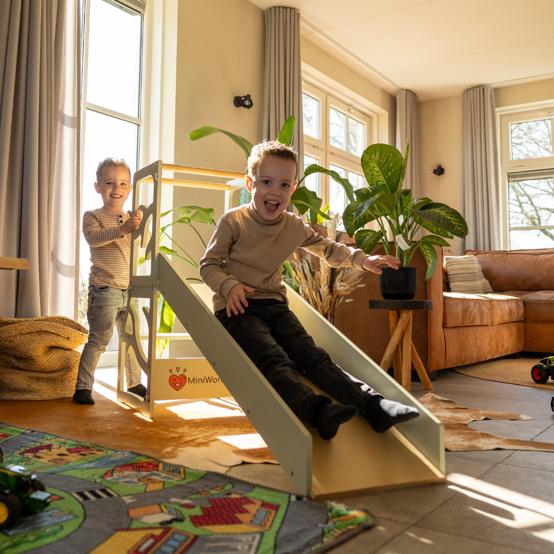 3-in-1 leertoren met glijbaan